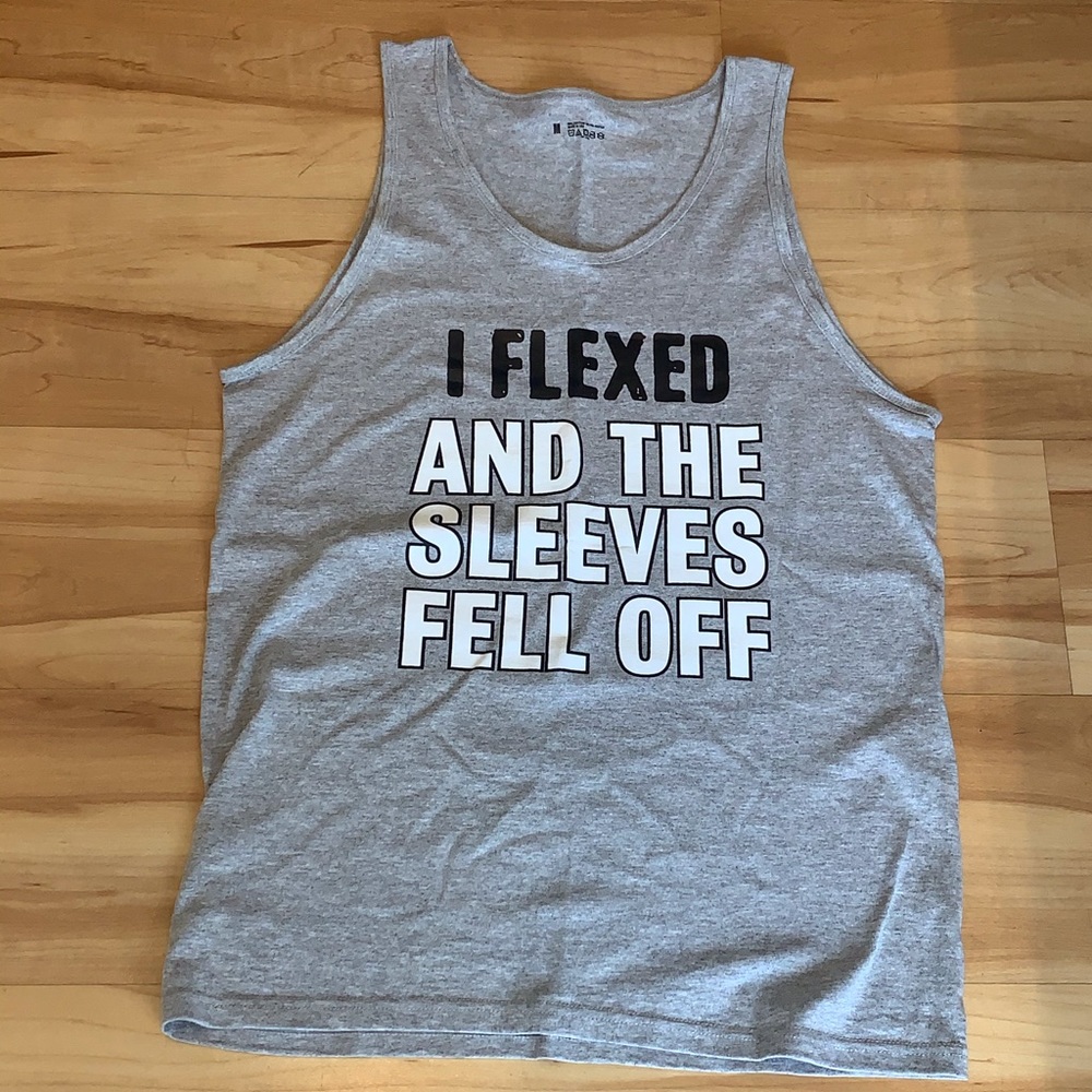 Men’s graphic tank, gray
